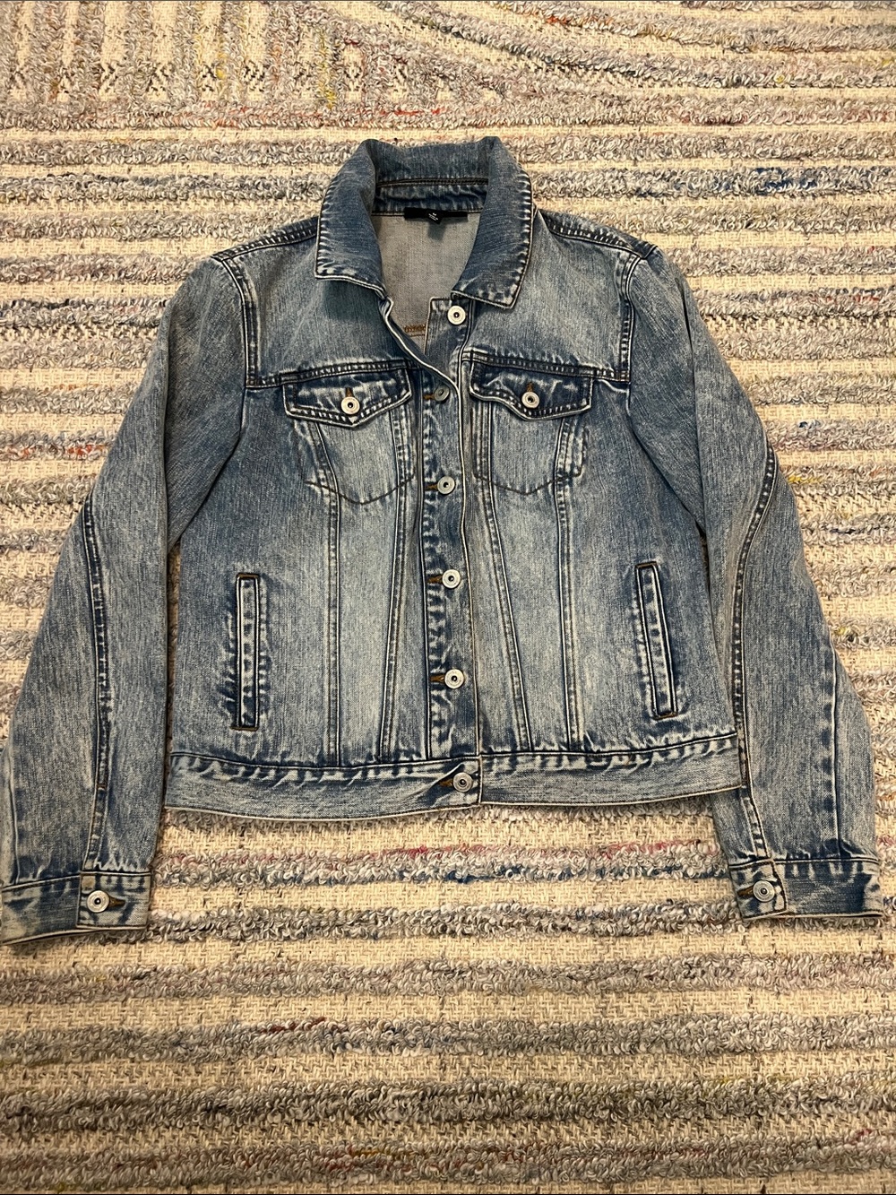 International Concepts Classic Washed Denim Jacket - Light Blue